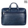 Picture of THE CLOWNFISH Glamour Faux Leather Slim Expandable 12 inch Laptop Messenger Bag Briefcase (Blue)