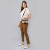 Picture of THE CLOWNFISH Nyra Polyester Crossbody Sling Bag For Women Casual Party Bag Purse With Adjustable Shoulder Strap., Off White