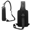 Picture of THE CLOWNFISH Anti-theft Water Resistant Crossbody Sling Bag Shoulder Chest Pack (Black)