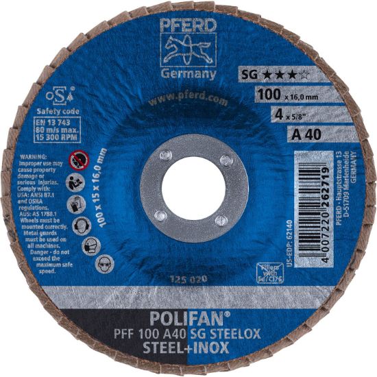 Picture of Pferd 4 X 5/8 Polifan Sg Alu Ox Flat 40G Part# - 62140