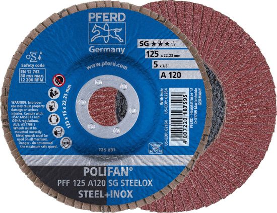 Picture of Pferd 4-1/2 X 7/8 Polifan Sg Alu Ox Flat 60G Part# - 62152