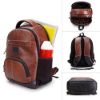 Picture of The Clownfish Leatherette 25 Ltr Brown Laptop Backpack