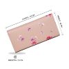 Picture of MAI SOLI Cosmos Genuine Leather Hand Wallet for Women, Clutch for Girls, Purse for Women with 12 Card Slots, 1 Coin Pocket and Currency Compartments, Flower Printed Flap Closure Gift for Women - Pink