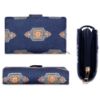 Picture of THE CLOWNFISH Fab Series Printed Handicraft Fabric & Vegan Leather Ladies Wallet Clutch Purse for Women Girls with Multiple Compartments (Dark Blue)