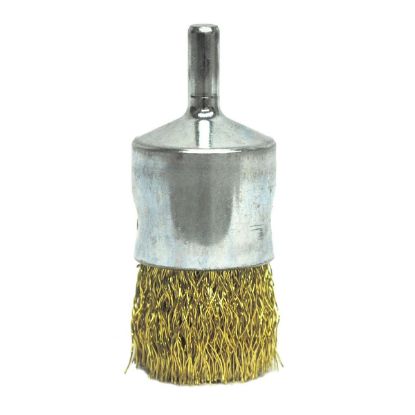 Picture of Weiler® 1" Crimped Wire End Brush- .0118 Brass (Eba-22) Part# - 10091