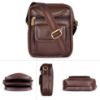 Picture of THE CLOWNFISH Synthetic Leather Stylish Messenger one Side Shoulder Bag and Sling Cross Body Travel Office Business Bag for Men and Women (Chocolate)