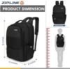 Picture of Zipline Laptop Backpack for Men & Women college girls boys fits 15.6 inch laptop macbook pro/tablet polyester 35 ltr (1 Unit Black Laptop Backpack)