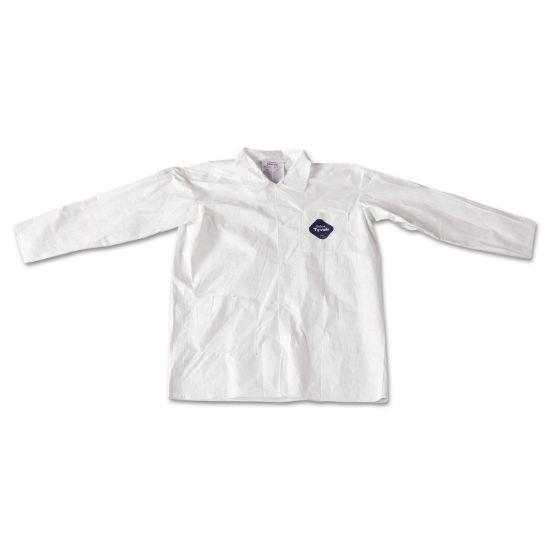 Picture of Dupont Tyvek Lab Coat Snap Front 2 Pockets Part# - D13397771