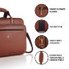 Picture of WildHorn Leather 15 inch Laptop Messenger Bag for Men I Padded Laptop Compartment I Carry Handles with Adjustable Strap I DIMENSION : L-15.5 inch W-3.5 inch H-11.5 inch