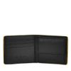 Picture of Eske Paris Zaffe Bi-Fold Leather Men's wallet with 6 Card Slots, Stylish Mens Leather wallet (Black Yellow)