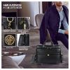 Picture of HAMMONDS FLYCATCHER Laptop Bag for Men - Genuine Leather - Fits 14/15.6/16 Inch Laptop - Black - Office Bag, Messenger & Shoulder Bag - Executive Bag for Office Use & Travel - Expandable Leather Bag