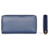 Picture of THE CLOWNFISH Katherine Collection Faux Leather Zip Around Style Womens Wallet Clutch Handheld Ladies Purse with Multiple Card Holders (Navy Blue)