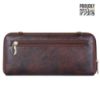 Picture of THE CLOWNFISH Radiance Series Womens Ladies Wallet Purse with Front snap Flap Mobile Pocket (Dark Brown)