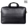 Picture of THE CLOWNFISH Noble Faux Leather 15.6 inch Laptop Messenger Bag Briefcase (Black)