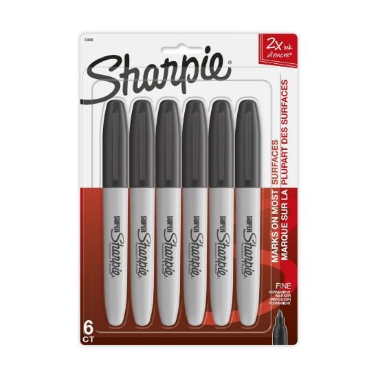 Picture of Sharpie® Marker-Supr Shrpie-6Pk-Bk Part# - San33666Pp