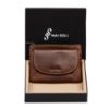 Picture of MAI SOLI Genuine Leather Hand Pouch | Key Pouch with a Ring for Keys, Zip Pocket for Currency Notes and Front Pocket for Coins | RFID Protected - Brown