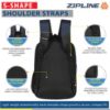 Picture of Zipline Polyester 35Ltr Laptop Bags Backpack for Men and Women college girls boys fits 15.6 inch laptop (Blue)