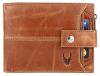 Picture of WildHorn Leather Wallet for Men | Ultra Strong Stitching | Handcrafted | Zip Wallet with 9 Card Slots | 2 ID Slots (Tan Crunch)