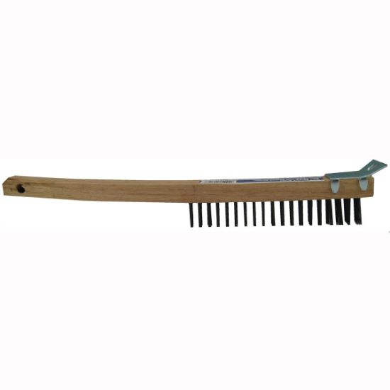 Picture of Linzer Long-Handled Curve Handled Wire Brush W/Scrapper Part# - 305Sc