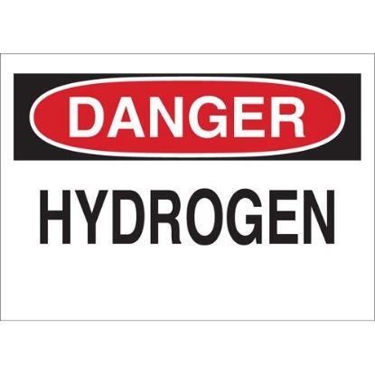 Picture of Brady® Plastic 10"X14" "Dangerhydrogen" Sign Part# - 25451