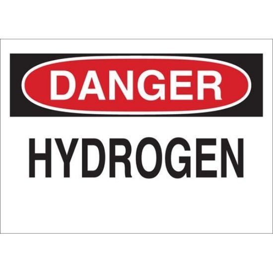 Picture of Brady® Plastic 10"X14" "Dangerhydrogen" Sign Part# - 25451