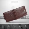 Picture of HAMMONDS FLYCATCHER Genuine Leather Wallet for Men, Croc Brown - RFID Protected Leather Purse Wallets for Men -Mens Wallet with 7 Card Slots, Zipper Coin Pocket - Gift for Him on Any Occasions