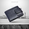 Picture of HAMMONDS FLYCATCHER Genuine Leather Wallet for Men, Croc Blue - RFID Protected Leather Purse Wallets for Men -Mens Wallet with 7 Card Slots, Zipper Coin Pocket - Gift for Him on Any Occasions