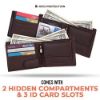 Picture of Hammonds Flycatcher Genuine Leather Wallets for Men, Redwood Brown | RFID Protected Leather Wallet for Men| Mens Wallet with 6 Card Slots, Card Container| Gift for Valentine Day, Fathers Day, Birthday