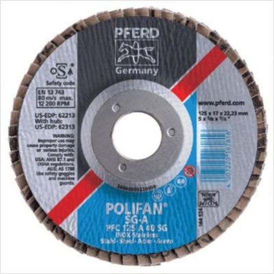 Picture of Pferd 4-1/2 X 5/8-11 Polifan Sg Alu Ox Flat 40G Part# - 62250