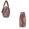 Picture of The Clownfish Combo of Lorna Printed Handicraft Fabric Handbag and Aahna Polyester Crossbody Sling bag for Women (Brown)