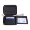 Picture of THE CLOWNFISH Zia Genuine Leather Bi-Fold Zip Around Wallet for Women with Multiple Card Slots & Coin Pocket (Black-1)