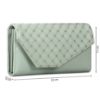 Picture of The Clownfish Helena Collection Womens Wallet Clutch Ladies Purse with Embroidery On Flap (Pistachio Green)