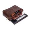 Picture of THE CLOWNFISH 10 Litre Faux Leather 15.6 inch Laptop Messenger Bag Briefcase Laptop Bag (Tan)