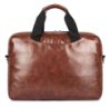 Picture of The Clownfish Secretariat Series Laptop Briefcase| 15.6 inch Laptop Bag | Office Bag | Messenger Bag (Rust Brown)