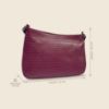Picture of MAI SOLI Missy Genuine Leather Mini Crossbody Sling Bag || Trendy Stylish Crossbody Bags For Girls Daily Use | Messenger Bag for Girls and Women & Zip Closure with Adjustable Straps - Plum