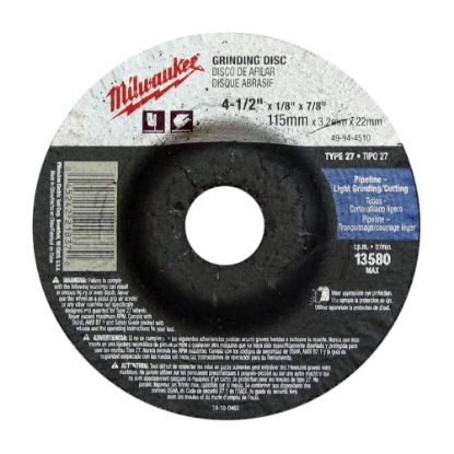 Picture of Milwaukee® Tool Grinding Disc 4-1/2 X 1/4 X 7/8 Part# - 49-94-4580