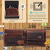 Picture of MAI SOLI RFID Protected Dark Vintage Genuine Leather Men's Bifold Wallet with Premium Gift Box | Flap & Loop - Brown