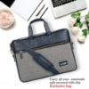 Picture of Zipline Office Laptop Executive Formal 15.6 Laptop Briefcase Messenger Bag for Men & Women with Multiple compartments (Classic Blue)
