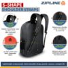 Picture of Zipline Stylish Casual 36L Standard Backpack School College Bag For Men Women Boys & Girls (1-Medium Grey Bag)