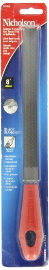 Picture of Crescent/Nicholson® 8" Half Round Bastard File With Handle Part# - 21745N