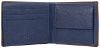 Picture of Tristan Two Fold Leather Wallet for Men, 7 Card Holders, Brown Navy Blue Saffiano