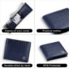 Picture of HAMMONDS FLYCATCHER Genuine Leather Wallet for Men, Croc Blue | RFID Protected Wallets for Men| Mens Wallet with 6 ATM Cards and 3 ID Card Slots | Money Purse for Men/Men's Wallet - Gift for Him