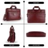 Picture of HAMMONDS FLYCATCHER Laptop Bag for Men - Genuine Leather Office Bag, Messenger Bag - Fits 14/15.6/16 Inch Laptop - New Brown, Shoulder Bag, Hand Bag -Water Resistant, Trolley Strap for Office & Travel