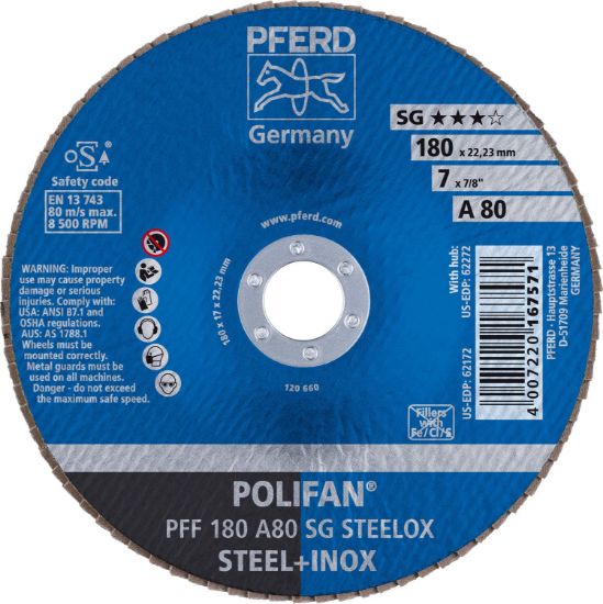 Picture of Pferd 7 X 7/8 Polifan Sg Alu Ox Flat 80G Part# - 62172