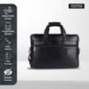Picture of HAMMONDS FLYCATCHER Genuine Leather Laptop Bag for Men/Office Bag for Men, Black | Fits Upto 16 Inch Laptop/MacBook | Crossbody Handbags with Shoulder Straps - Leather Bag/Side Bag for Men