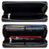 Picture of The Clownfish Eliana Collection Genuine Leather Zip Around Style Womens Wallet Clutch Ladies Purse with Card Holders (Navy Blue)