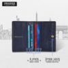 Picture of HAMMONDS FLYCATCHER Card Holder Wallet for Men and Women - Genuine Leather - RFID Protected - 6 Slots for ATM Credit/Debit Card - Blue - Slim Bi-Fold Card Wallet - ATM Card Holder for Men/Women