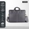 Picture of HAMMONDS FLYCATCHER Genuine Leather Laptop Bag for Men - Office Bag, Graphite Grey- Fits Up to 14/15.6/16 Inch Laptop/MacBook - Laptop Messenger Bags/Leather Bag for Men with Adjustable Shoulder Strap