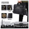 Picture of Hammonds Flycatcher Men Leather 15.6 inch Laptop Messenger Bag with Trolley Straps LB152BL
