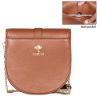 Picture of The Clownfish Adah Genuine Leather Crossbody Sling bag for Women Casual Party Bag Purse with Chain Strap for Ladies College Girls (Tan)